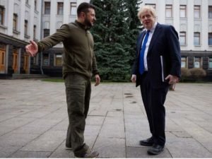 Прогулка Джонсон с Зеленским