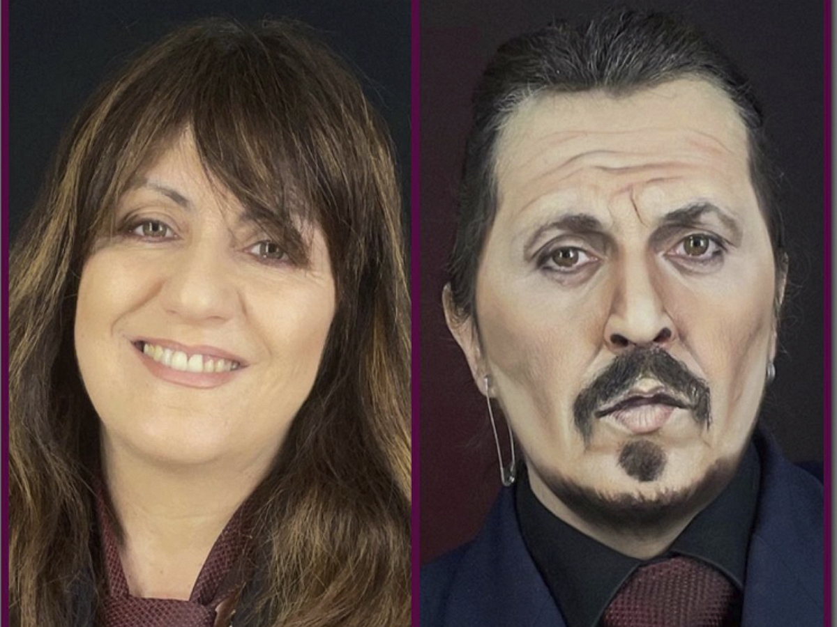 Итальянская художница создает шедевры на собственном лице, превратившись в Джонни Деппа