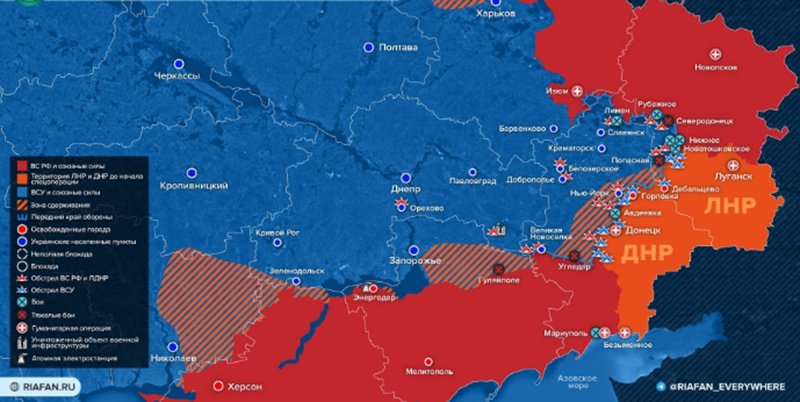 Карта боевых действий