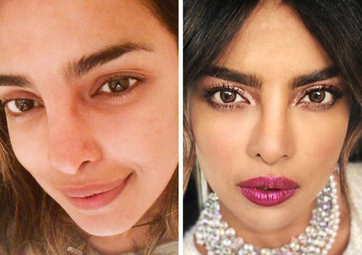 Не узнаю вас в гриме: знаменитости с мейкапом и без