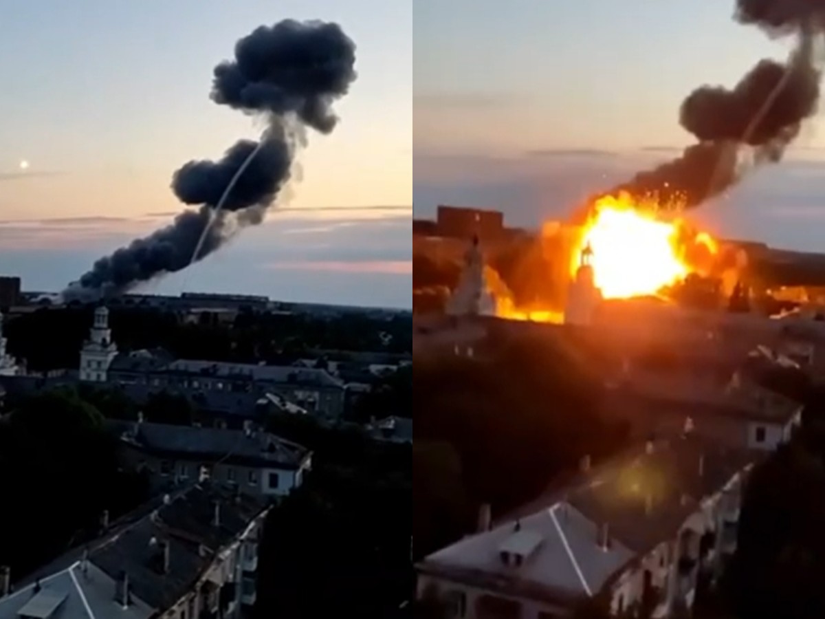 Украинец во время стрима заснял на видео мощный удар крылатой ракеты серии «Х»