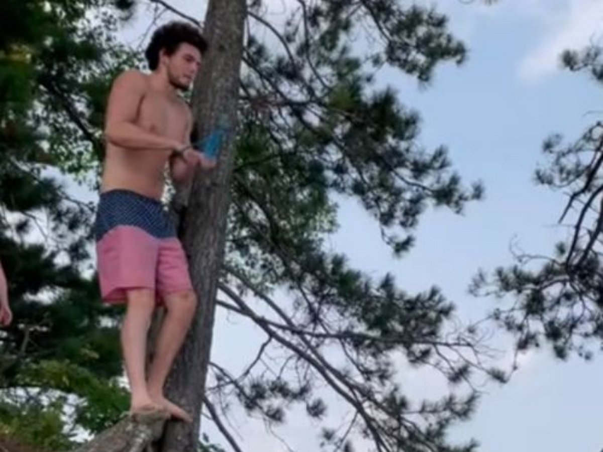 Прыжок с тарзанки закончился плачевно