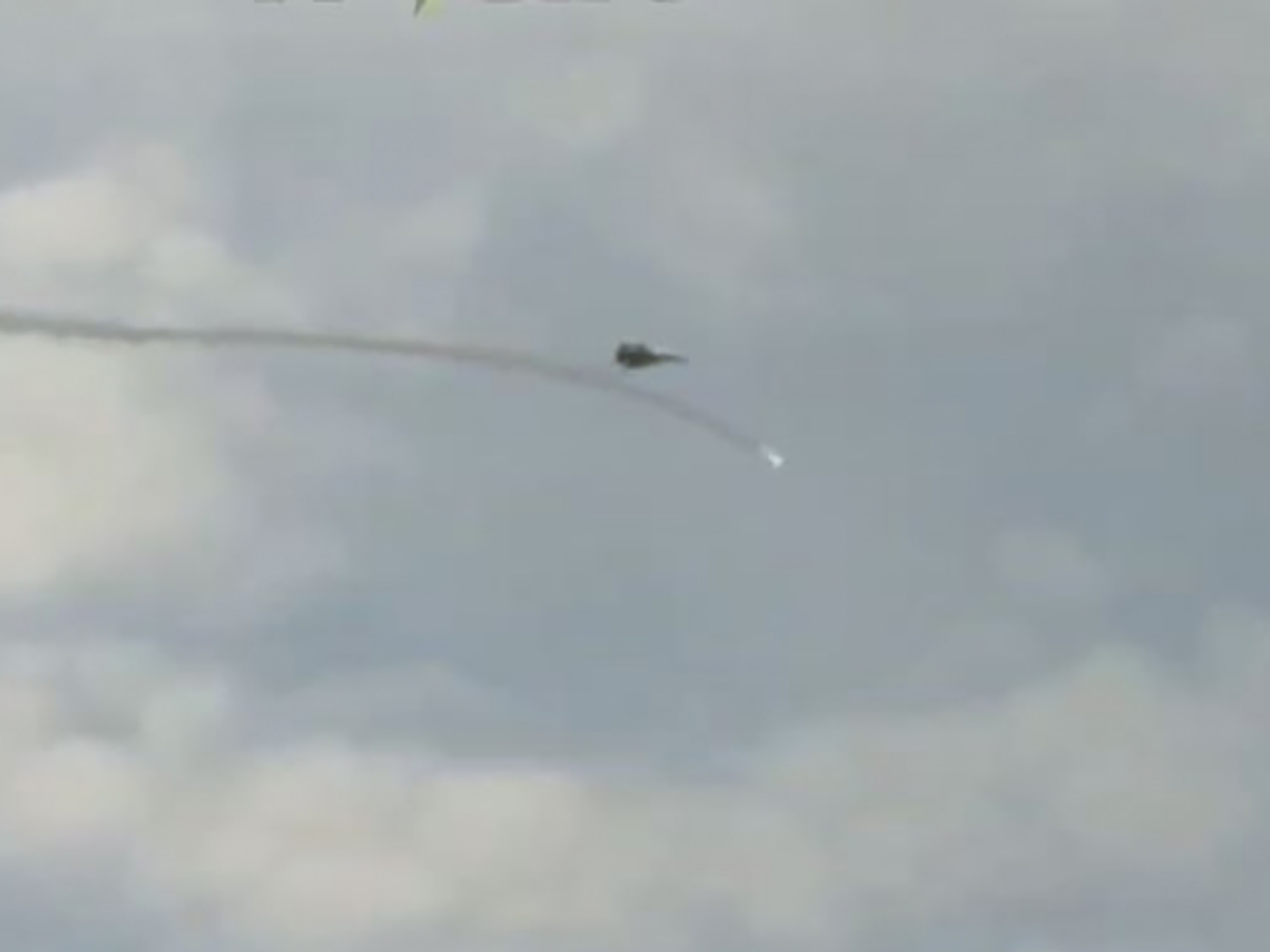 Опубликовано видео перехвата крылатой ракеты истребителем над Одесской областью (ВИДЕО)