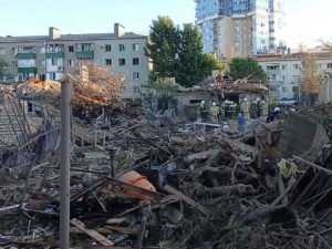 Момент двух прилетов по Белгороду попал на видео