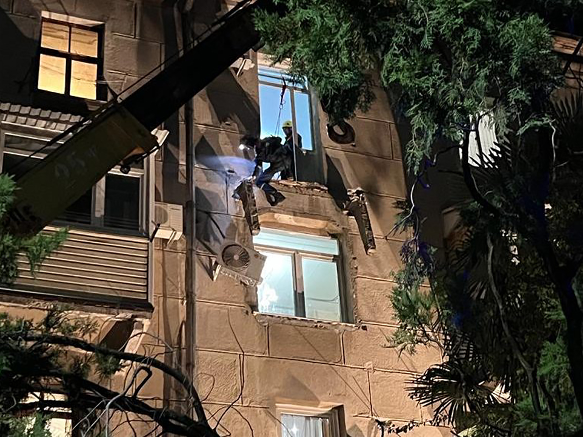 Обрушение балкона в Сочи