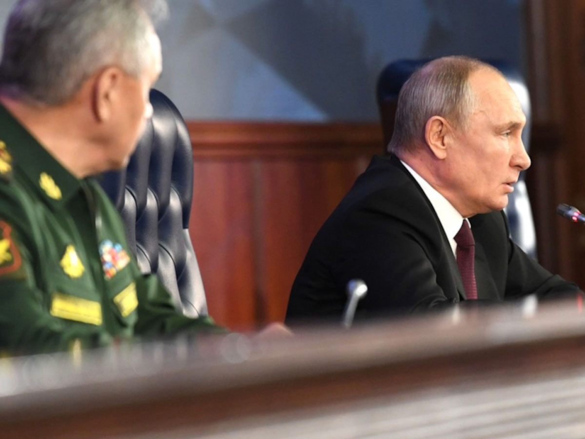 Путин выступил на расширенном заседании коллегии Минобороны