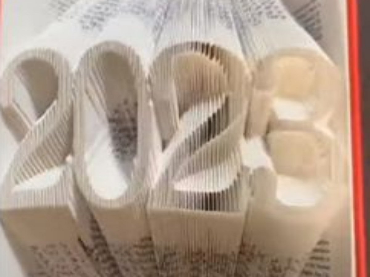 Новогоднее приветствие из книги сделал художник