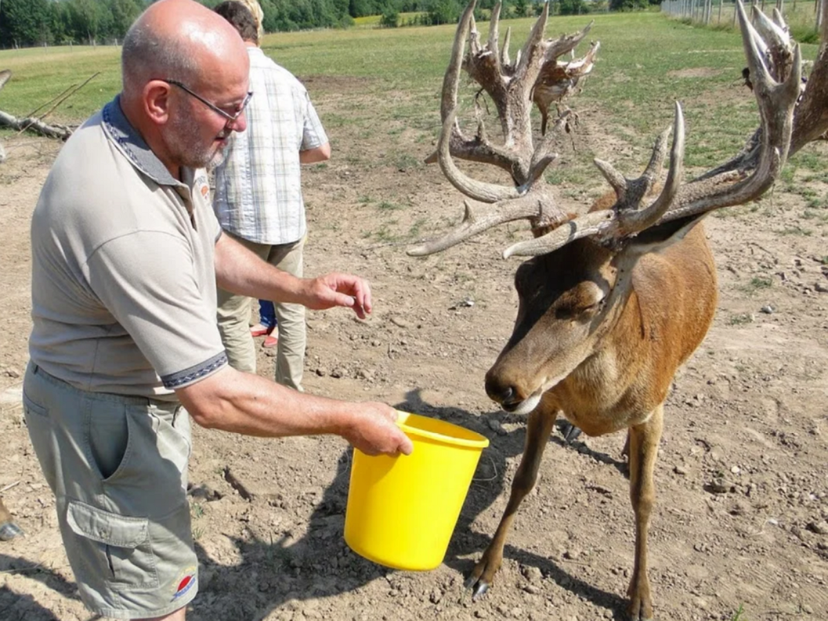 Олень нацепил на голову ведро и решил, что попал в ад