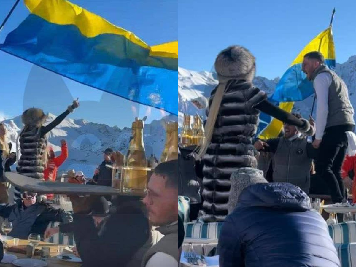 Вечеринка украинцев в Куршавеле с выносом флага за 20 тысяч евро возмутила Сеть