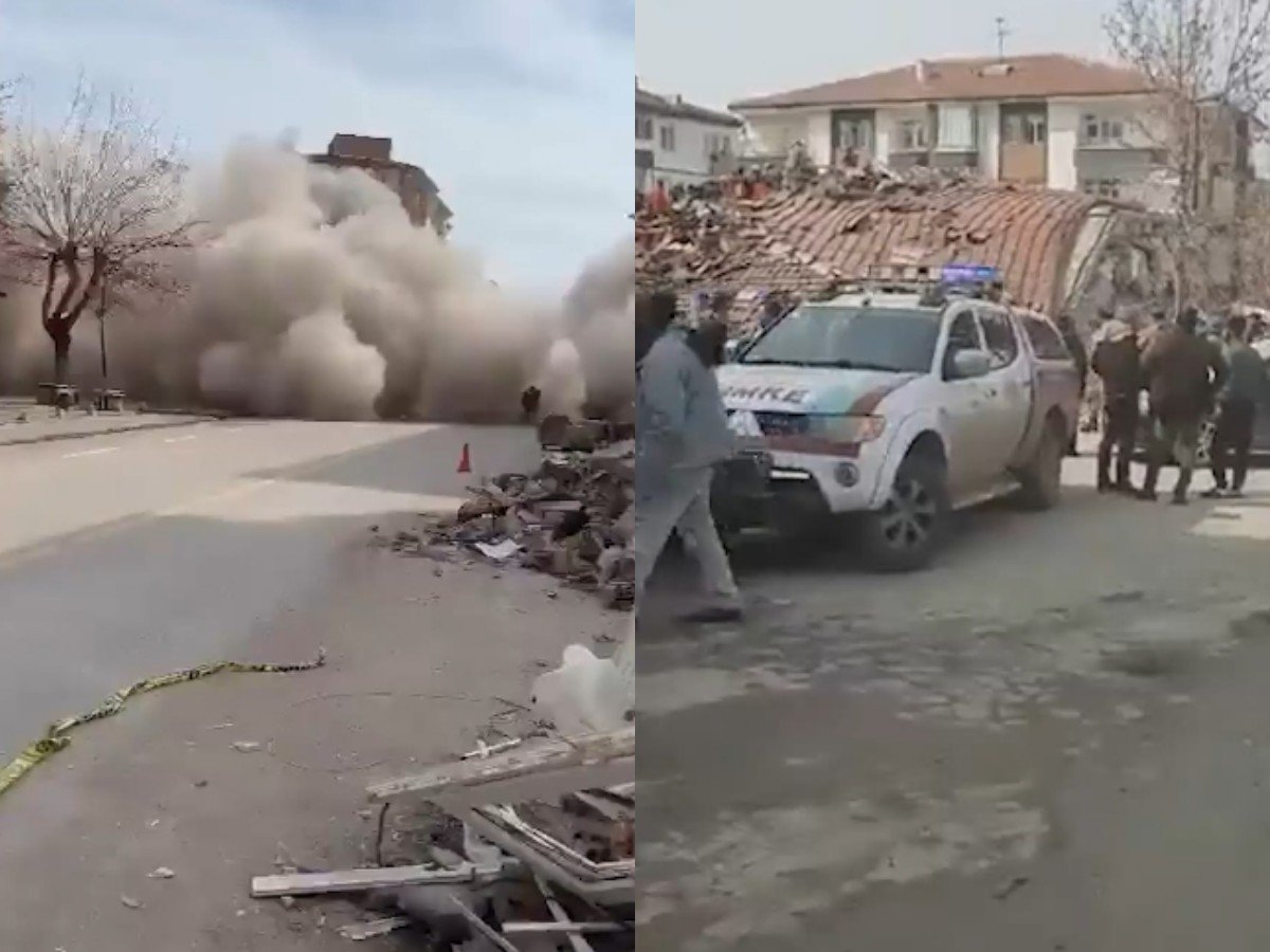 Новое землетрясение в Турции попало на видео: есть жертвы и раненые
