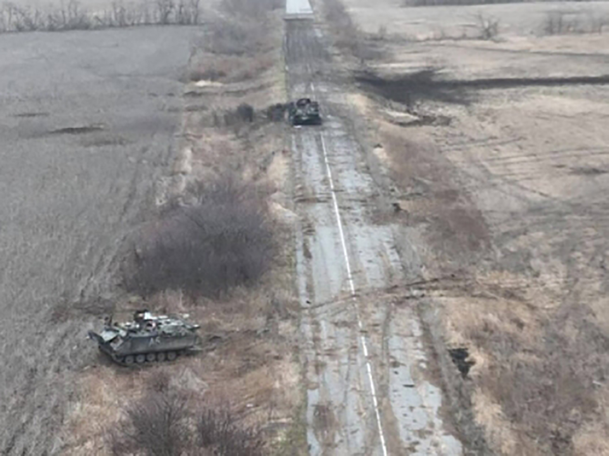 Видео разгрома колонны американских БТР М113 ВСУ в Запорожье появилось в Сети