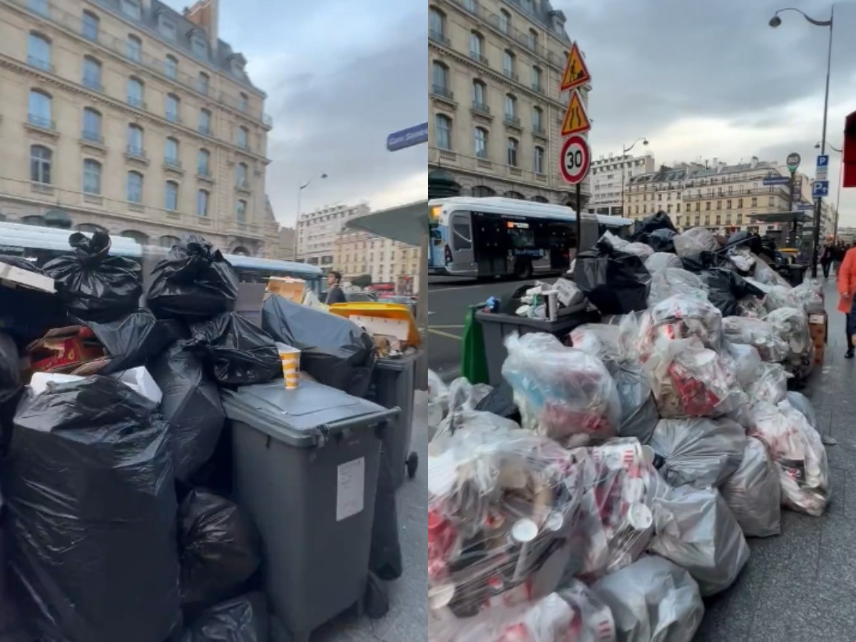 Париж утонул в мусоре: жители протестуют против пенсионной реформы