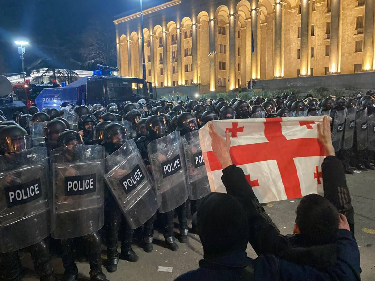 Протесты Тбилиси Грузия