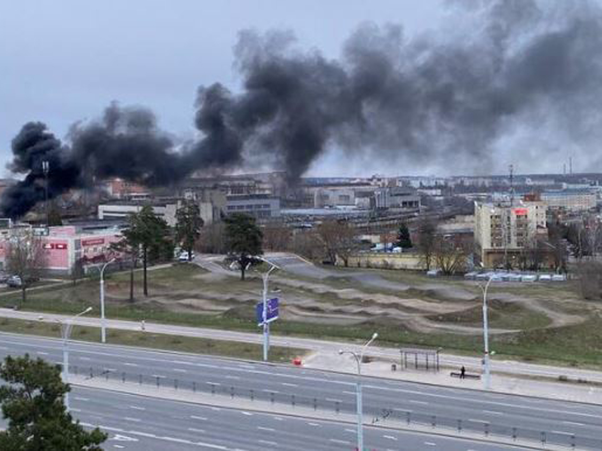 Сильный пожар произошел в Белоруссии у Минского автозавода