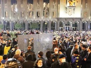 протесты в Тбилиси