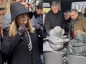 Песков на похоронах Юдашкина поговорил с Пугачевой и поцеловал ей руку