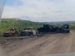 Появилось видео уничтожения украинских танков под Артемовском