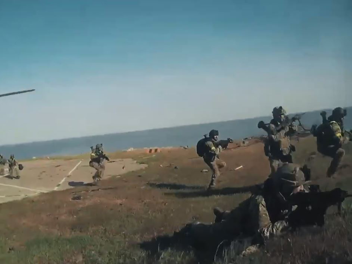 Появились кадры боя российских военных с десантниками ВСУ на острове Змеиный