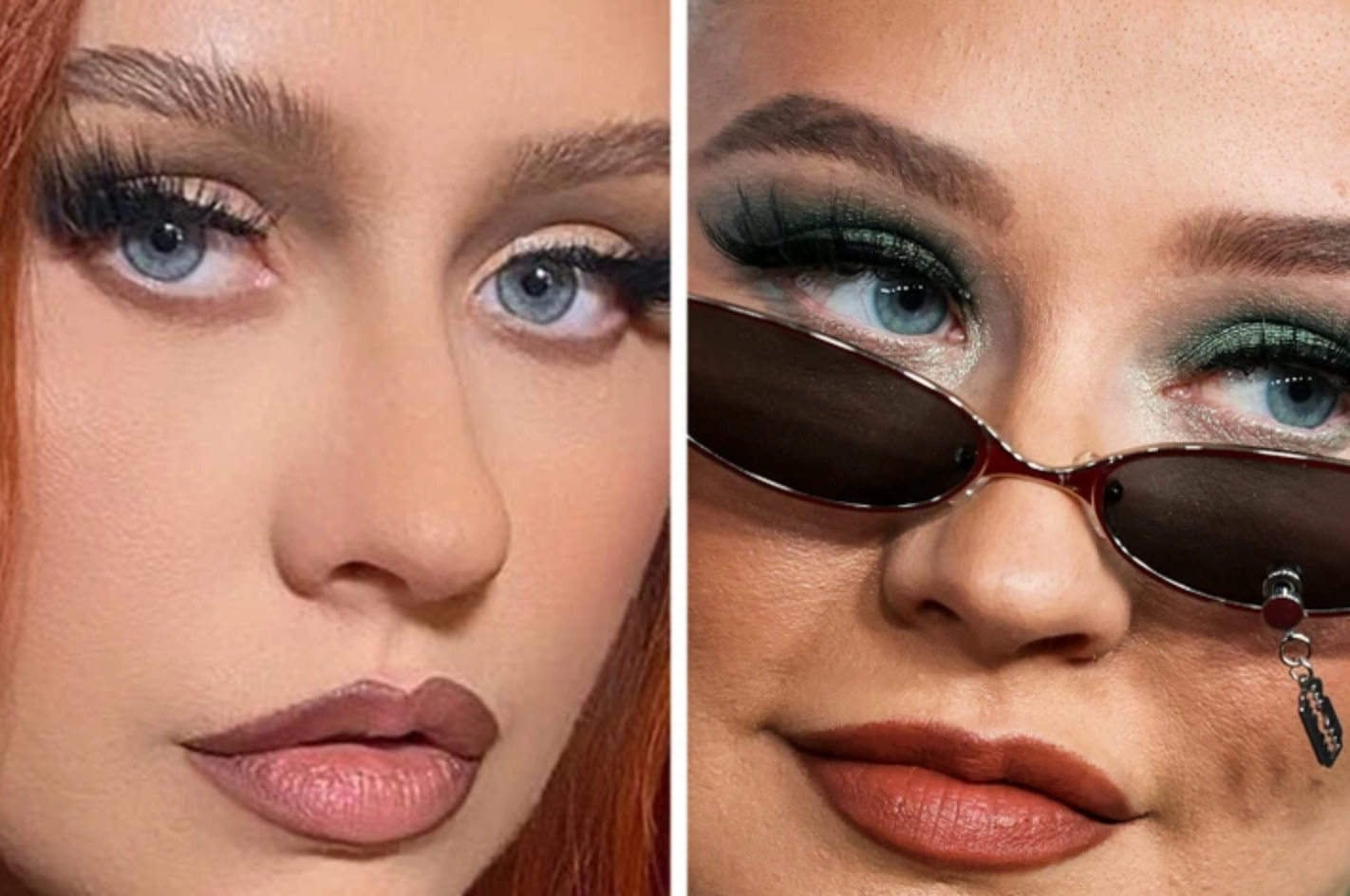 Лица знаменитостей крупным планом без ретуши