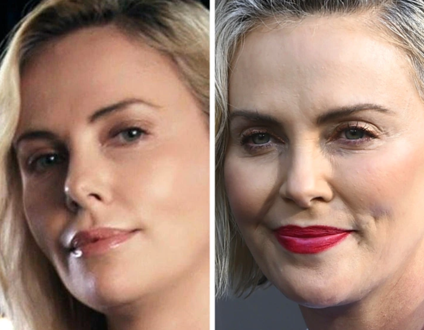 Лица знаменитостей крупным планом без ретуши