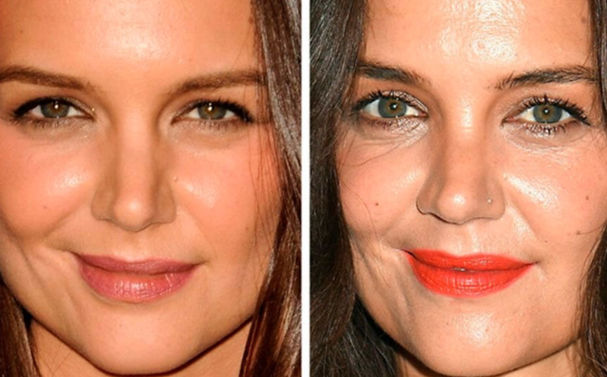 Лица знаменитостей крупным планом без ретуши