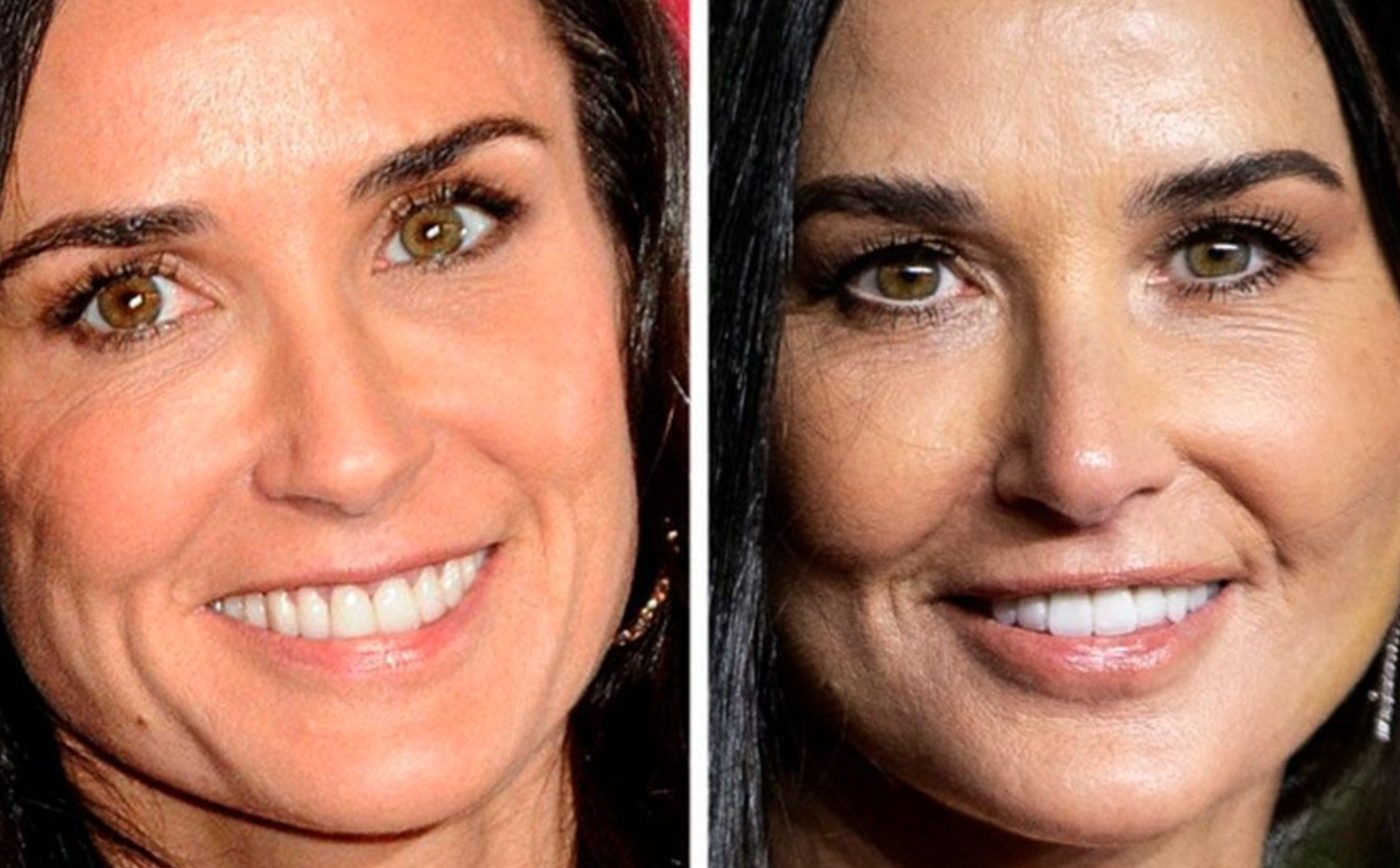 Лица знаменитостей крупным планом без ретуши