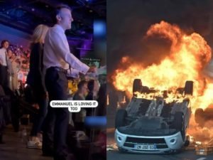 Макрон сплясал на концерте Элтона Джона на фоне беспорядков во Франции
