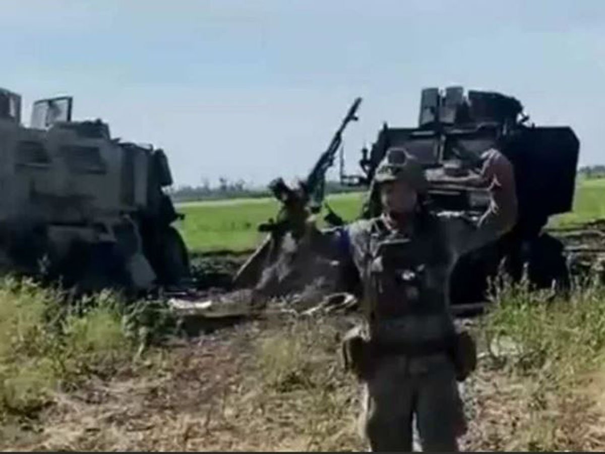 Разведчики ВС России сняли на видео уничтоженную технику ВСУ