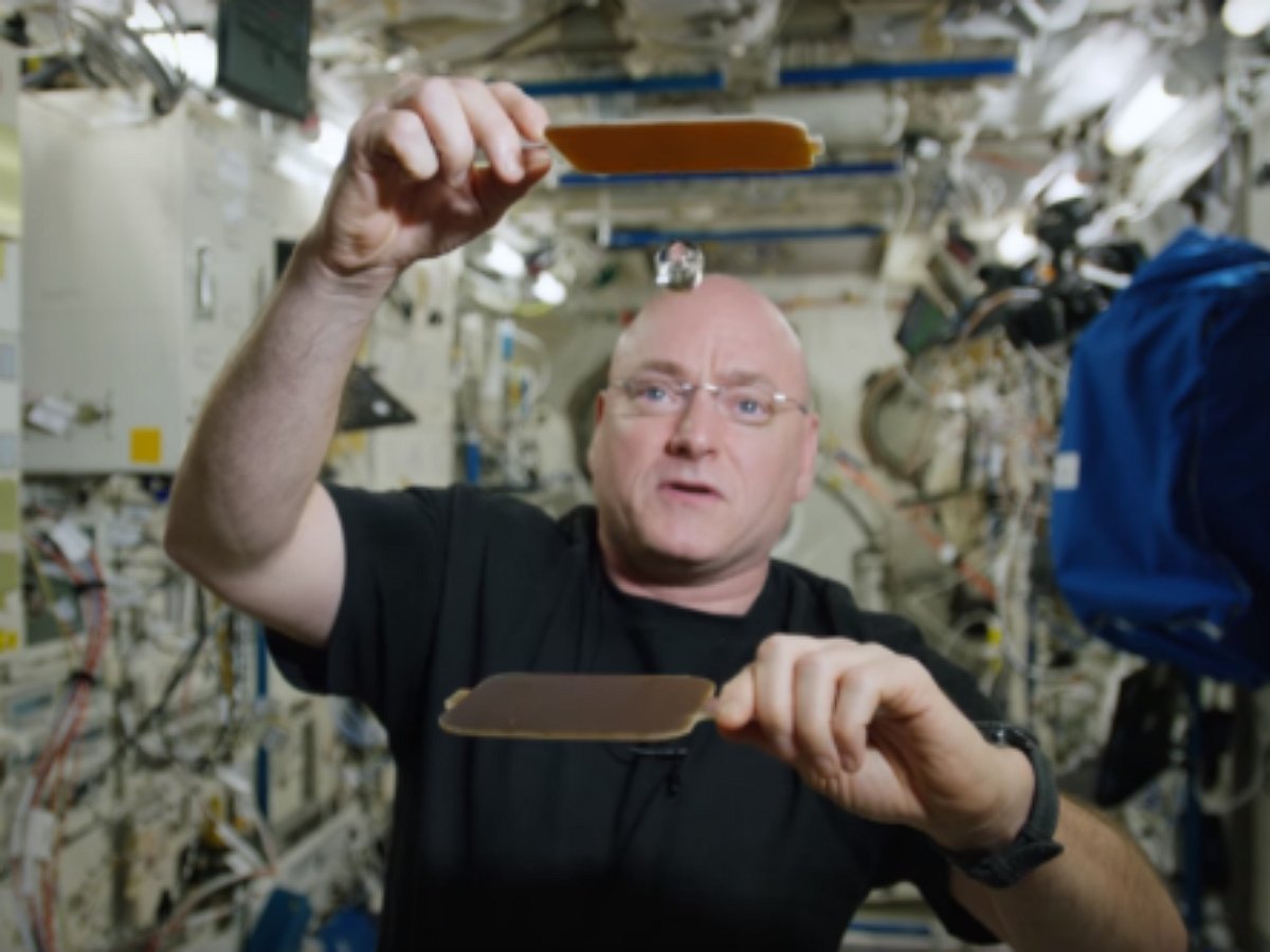 Как сыграть в космосе в пинг-понг водяным мячом