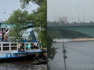 В Ярославле круизный теплоход протаранил бетонный пирс: пострадали 12 человек