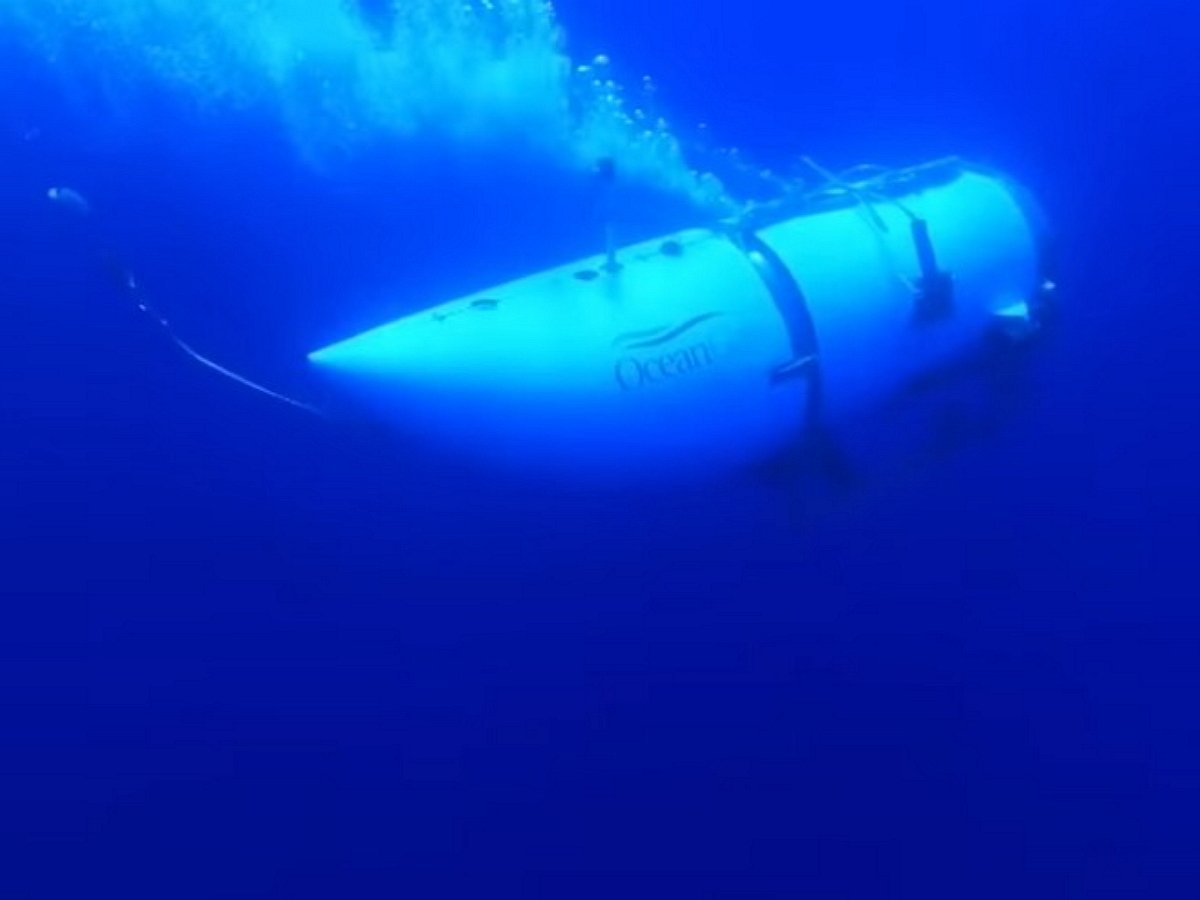 Опубликовано видео погружения батискафа «Титан» к затонувшему «Титанику»