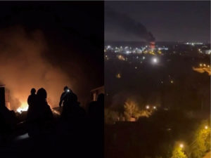 В подмосковном Домодедово взрыв вызвал пожар