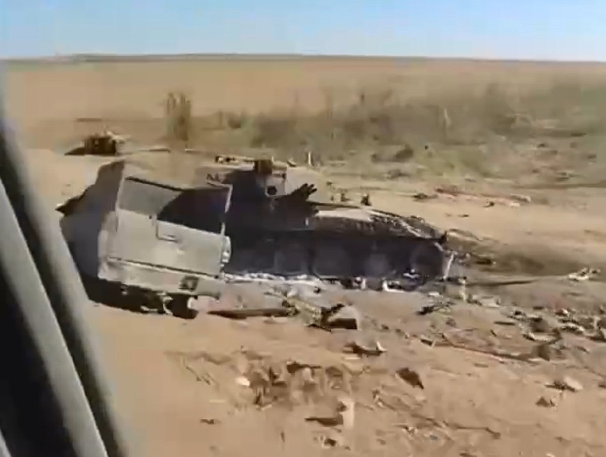 Опубликовано видео с уничтоженным вторым танком Challenger 2 на Украине (ВИДЕО)