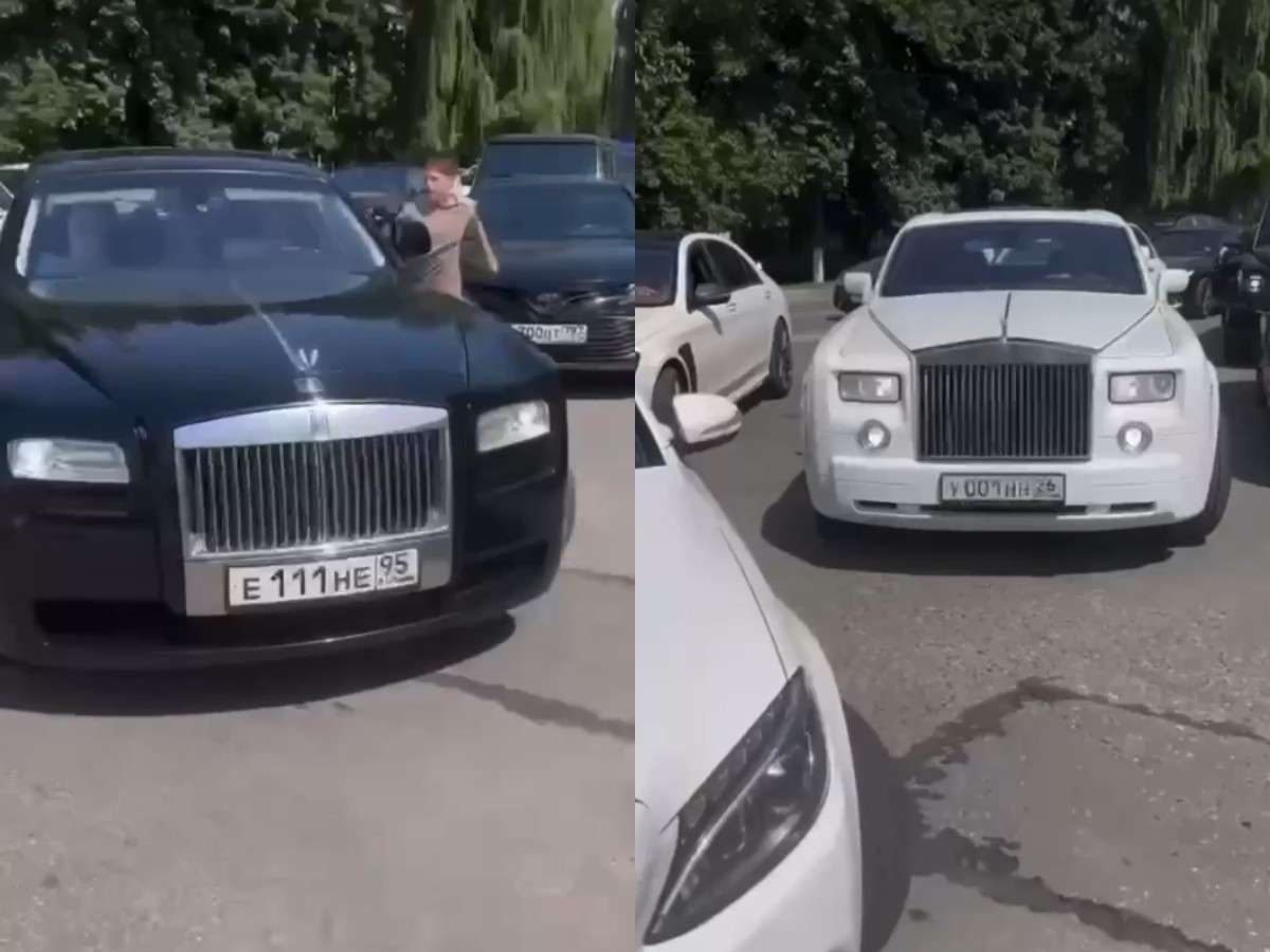 «Крутая свадьба»: кортеж в Чечне из 14 Rolls-Royce засняли на видео