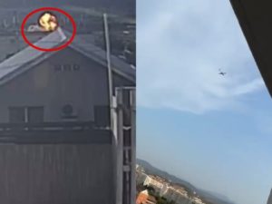 Удар беспилотника рядом с аэропортом Сочи попал на видео