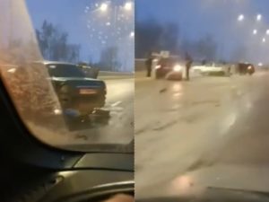 Массовая авария в Екатеринбурге из-за гололеда: столкнулись 40 авто, 12 человек пострадали