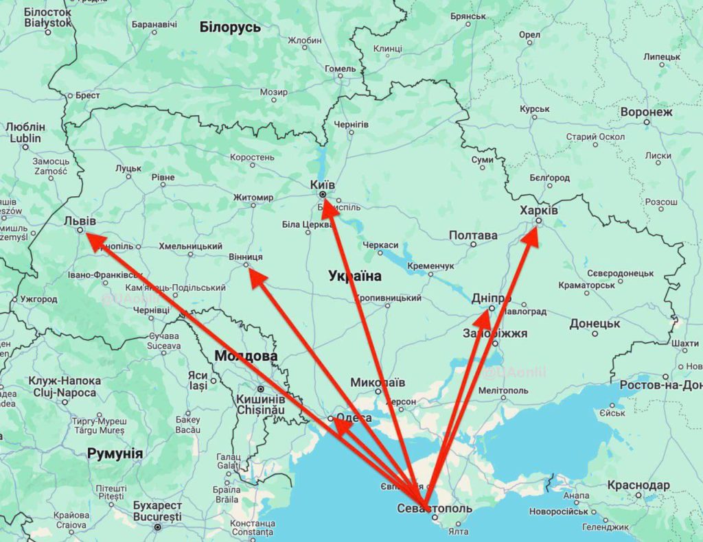 Озвучено время, за которое «Циркон» долетает для главных городов Украины (ФОТО)3