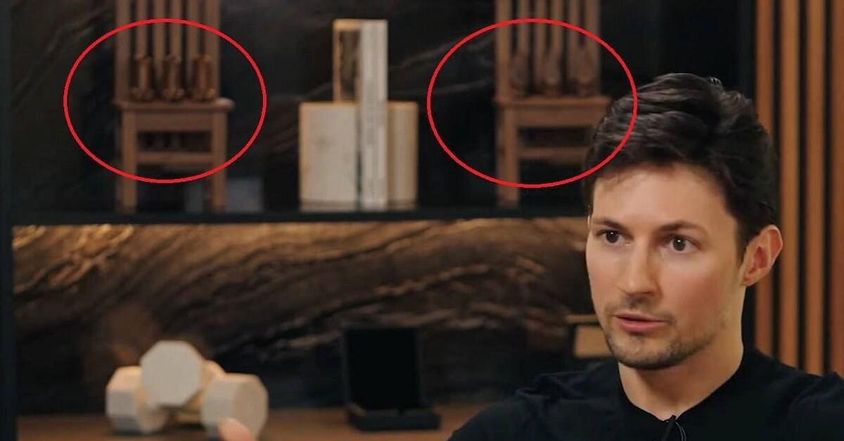 В Сети обратили внимание на «тюремный» посыл Дурова с двумя стульями во время интервью с Карлсоном (ФОТО)3