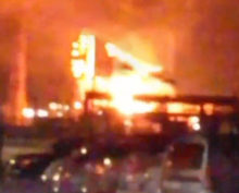 На Волгоградском НПЗ произошел пожар из-за падения беспилотника