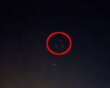 Треугольный НЛО возле Луны напугал очевидца