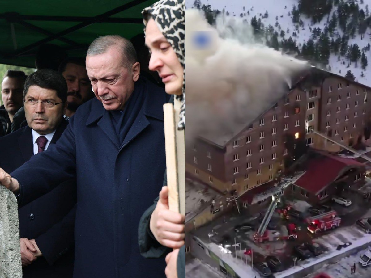 Эрдоган расплакался, прощаясь с жертвами страшного пожара в отеле в Турции