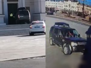 Экс-следователь во Владивостоке угнал Range Rover и протаранил храм