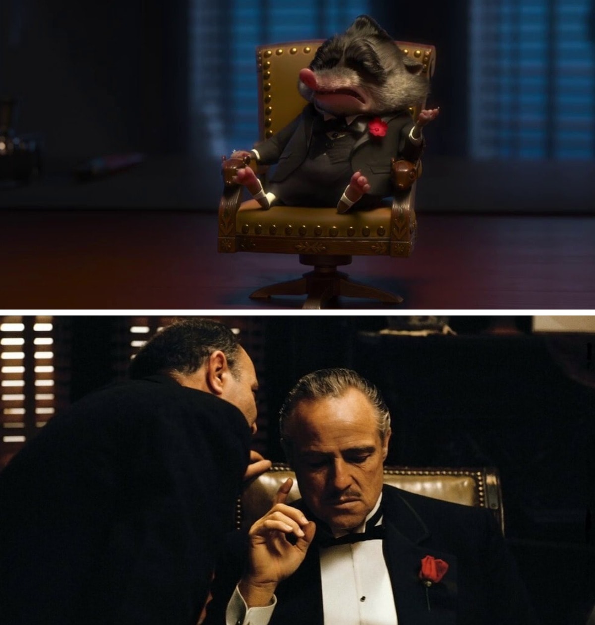 Сцены из мультиков и фильмов которые точь-в-точь повторяют моменты из знаменитых киношедевров