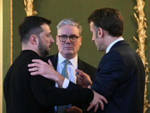 Зеленский Макрон и Стармер
