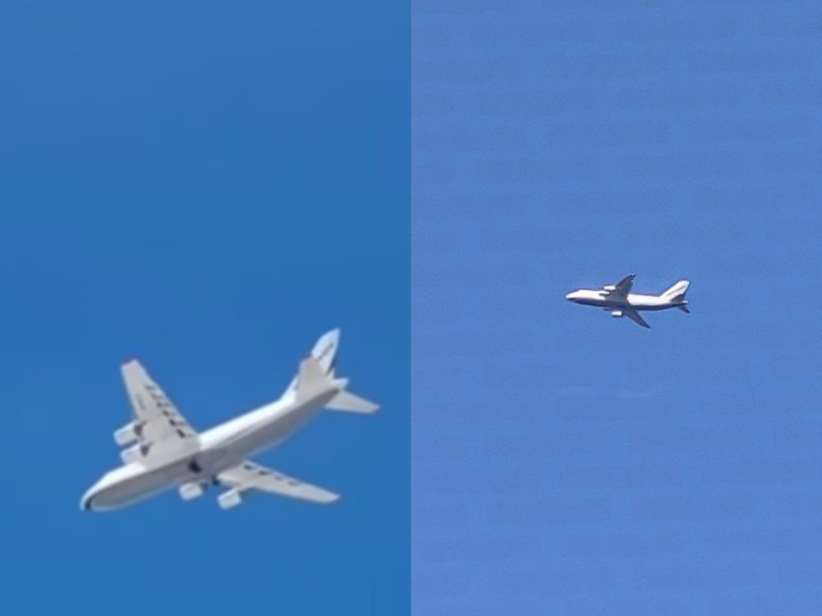 Таинственный Ан-124 пролетел над Киевом: видео попало в Сеть