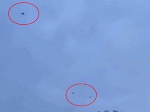 Опубликовано видео пролёта группы из семи «Гераней» над Украиной 