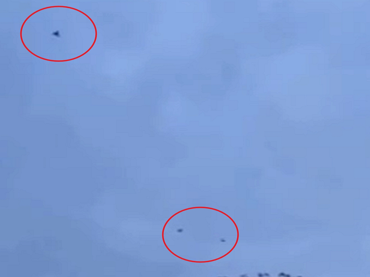 Опубликовано видео пролёта группы из семи «Гераней» над Украиной 