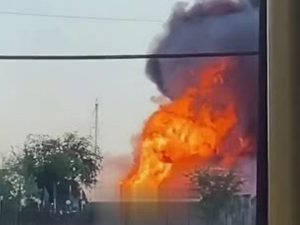 Мощный взрыв произошел на АЗС в Дагестане: момент взрыва попал на видео