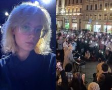 В Петербурге задержали уличную певицу Наоко, исполнявшую хиты иноагентов
