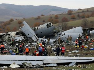 У границ Грузии разбился турецкий военный самолет C-130 «Геркулес»